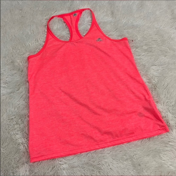 adidas Tops - Adidas climalite neon orange racer back athletic top size large